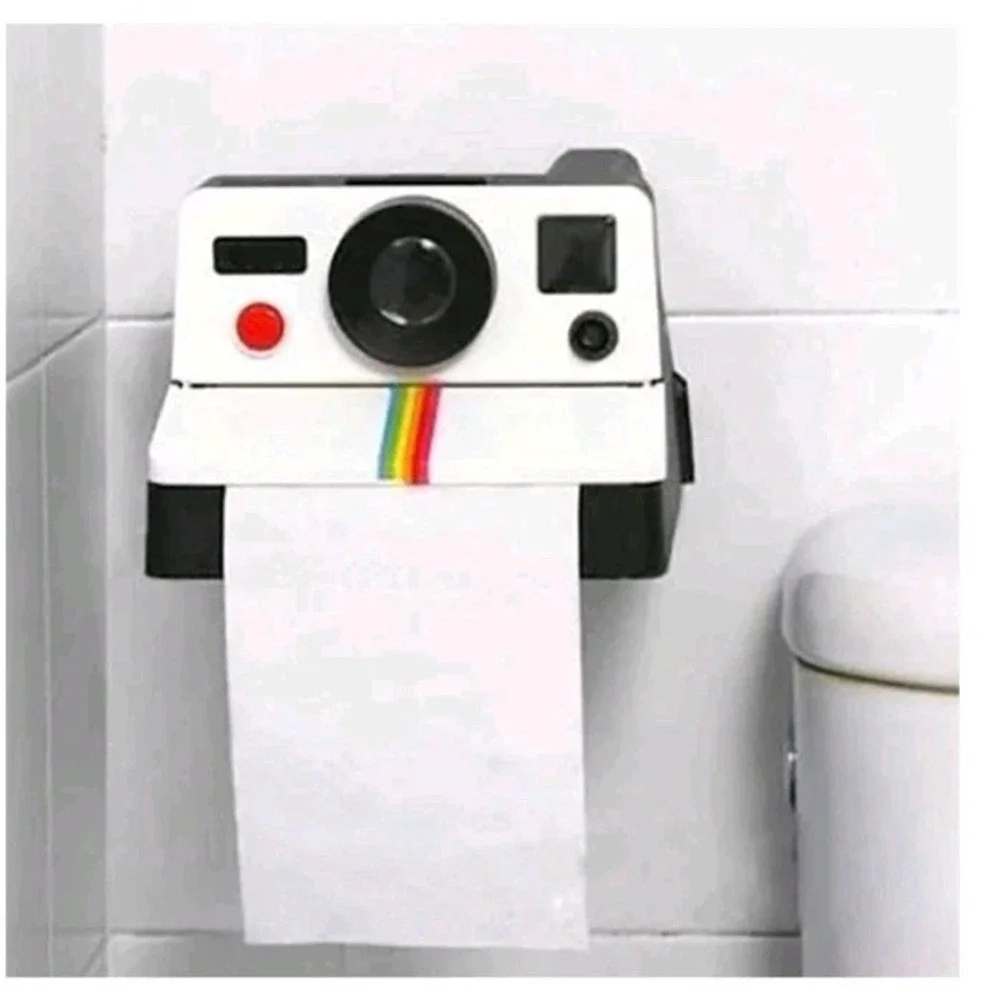 Polaroll Toilet Paper Holder Instant Camera Fans Practical Novelty Gift Parody